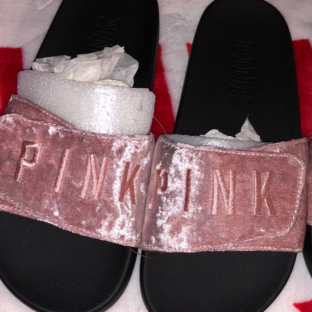 New Victoria Secret Pink Velvet slides